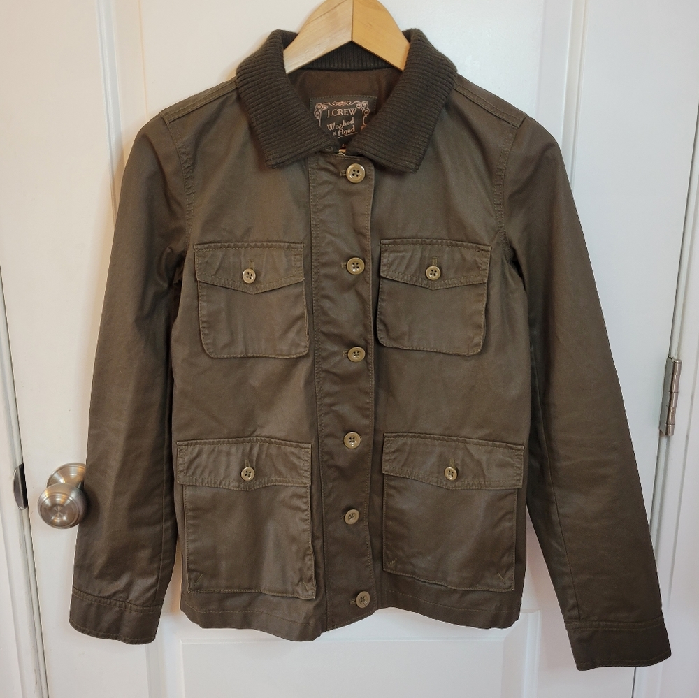 J. CREW Washed & Aged Utility Jacket-Size XS - Picture 2 of 8